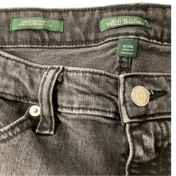 Wild Fable Cuffed Black Highest Rise Jean Short (Preowned) - Picture 3 of 4